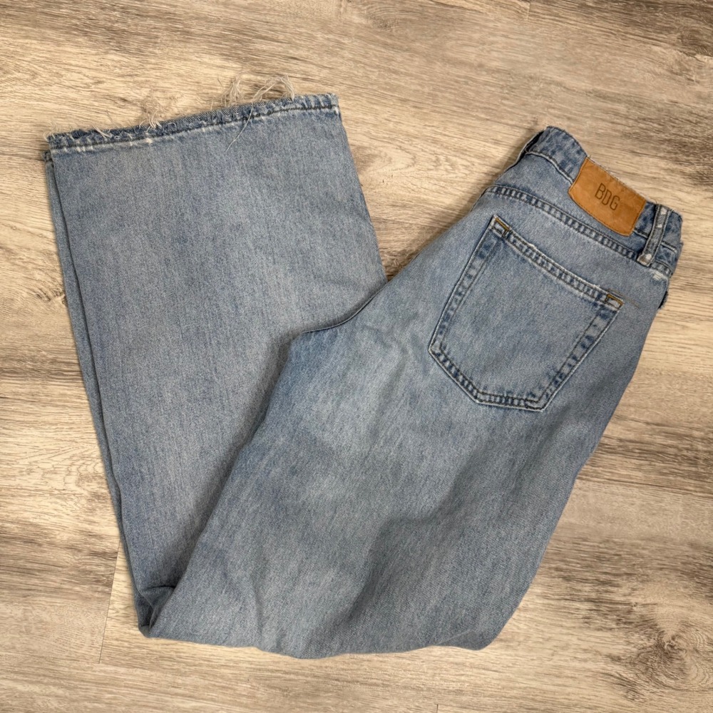 BDG Urban Outfitters Wide Leg Light Wash Denim Jeans W26 L32‎